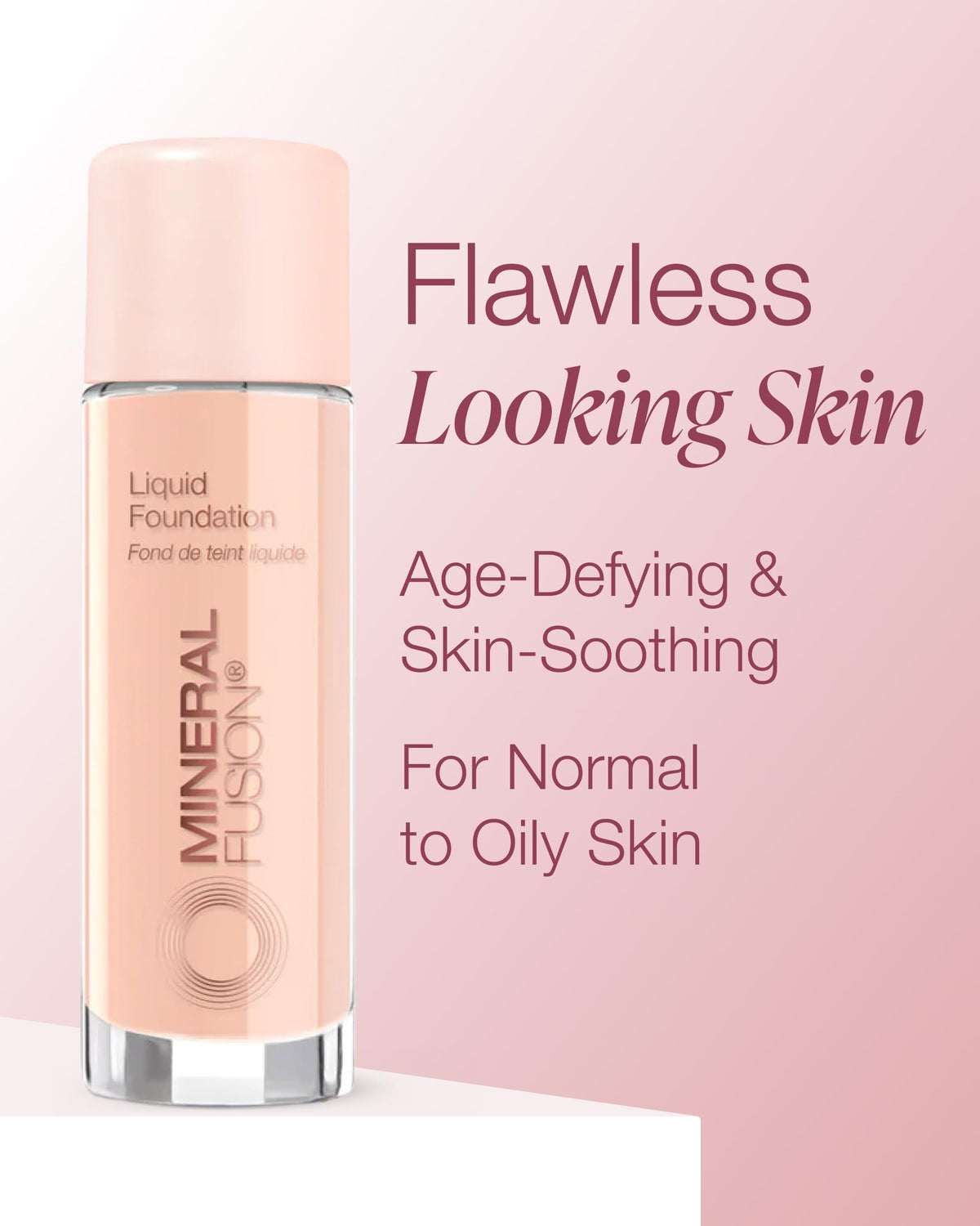 Mineral Fusion foundation pump bottle ready for fast, mess-free routine.