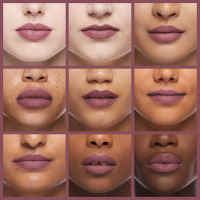 Mineral Fusion Alluring lipstick on lips in natural light with radiant finish