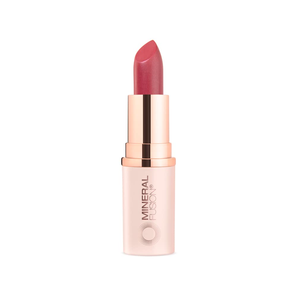 Mineral Fusion Lipstick Intensity closeup highlights creamy texture and rich pigment.