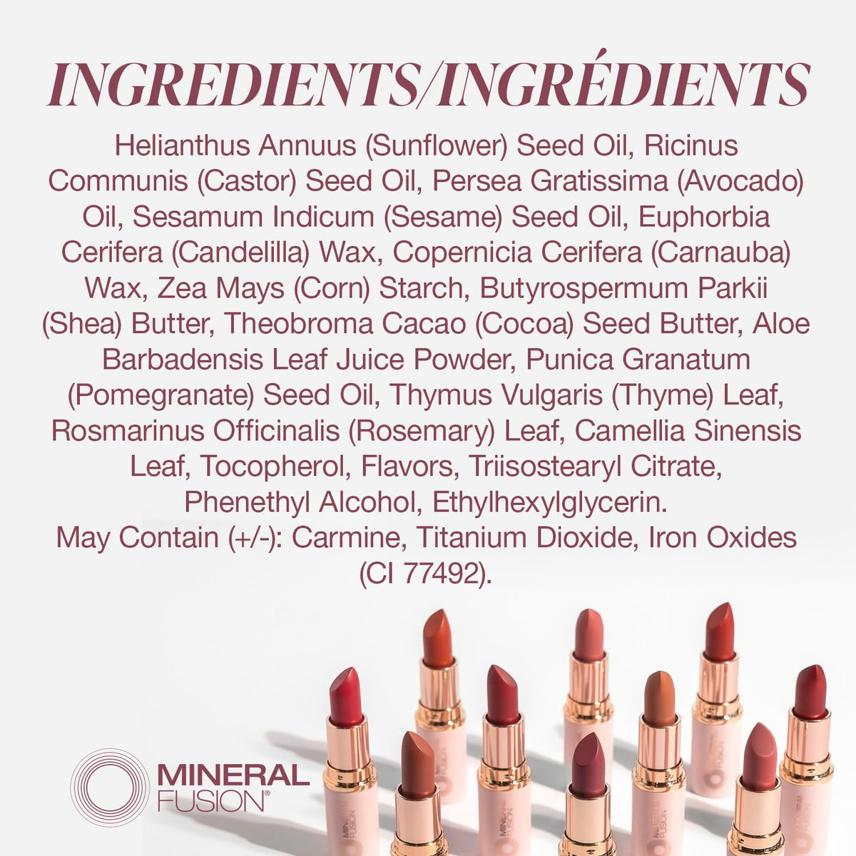 Mineral Fusion Lipstick Passion Punch look on lips for everyday wear