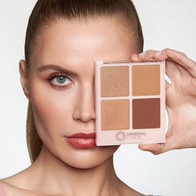 Mineral Fusion Pool Party Bronzer brush application demonstrates layering