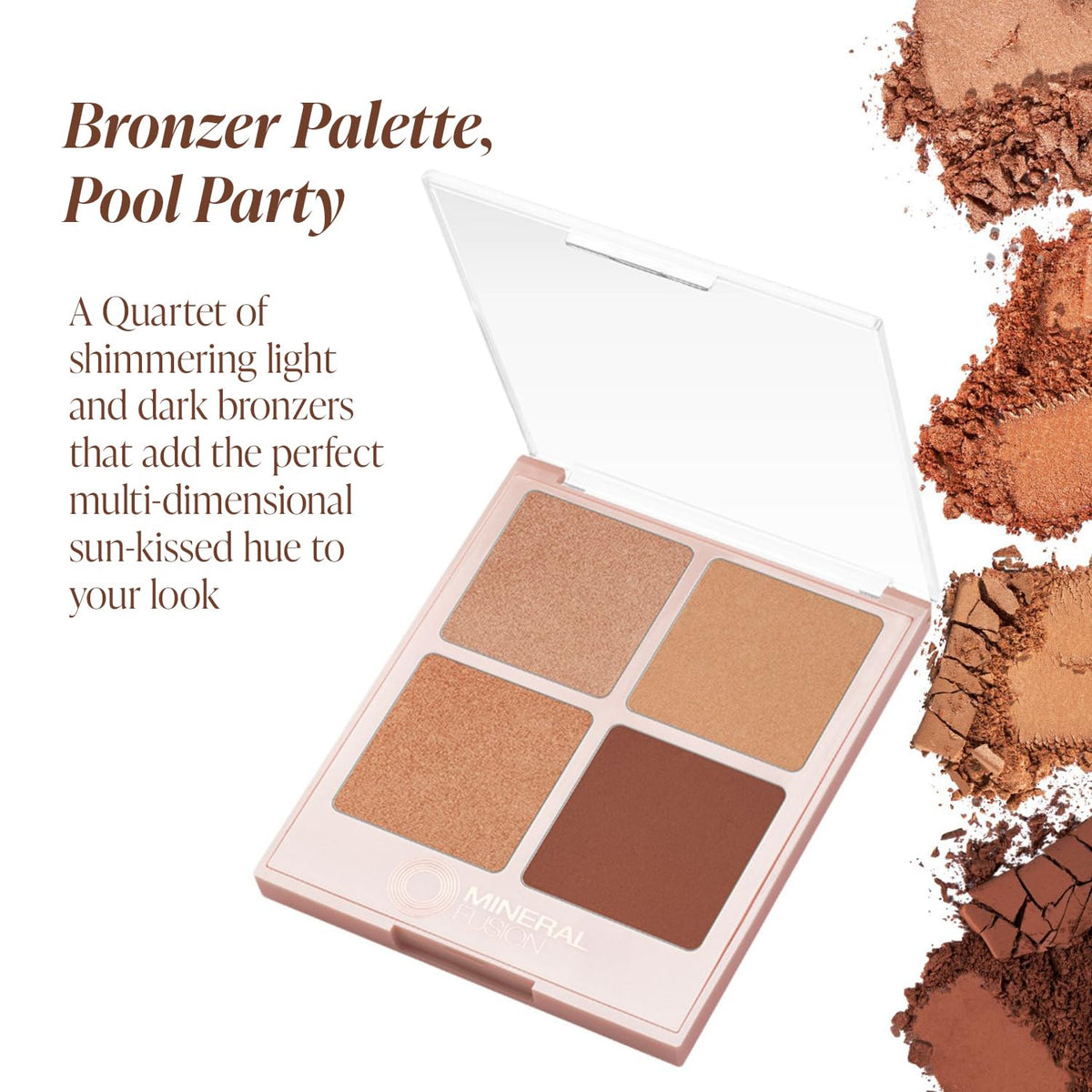 Mineral Fusion Pool Party Bronzer compact close-up displaying smooth finish