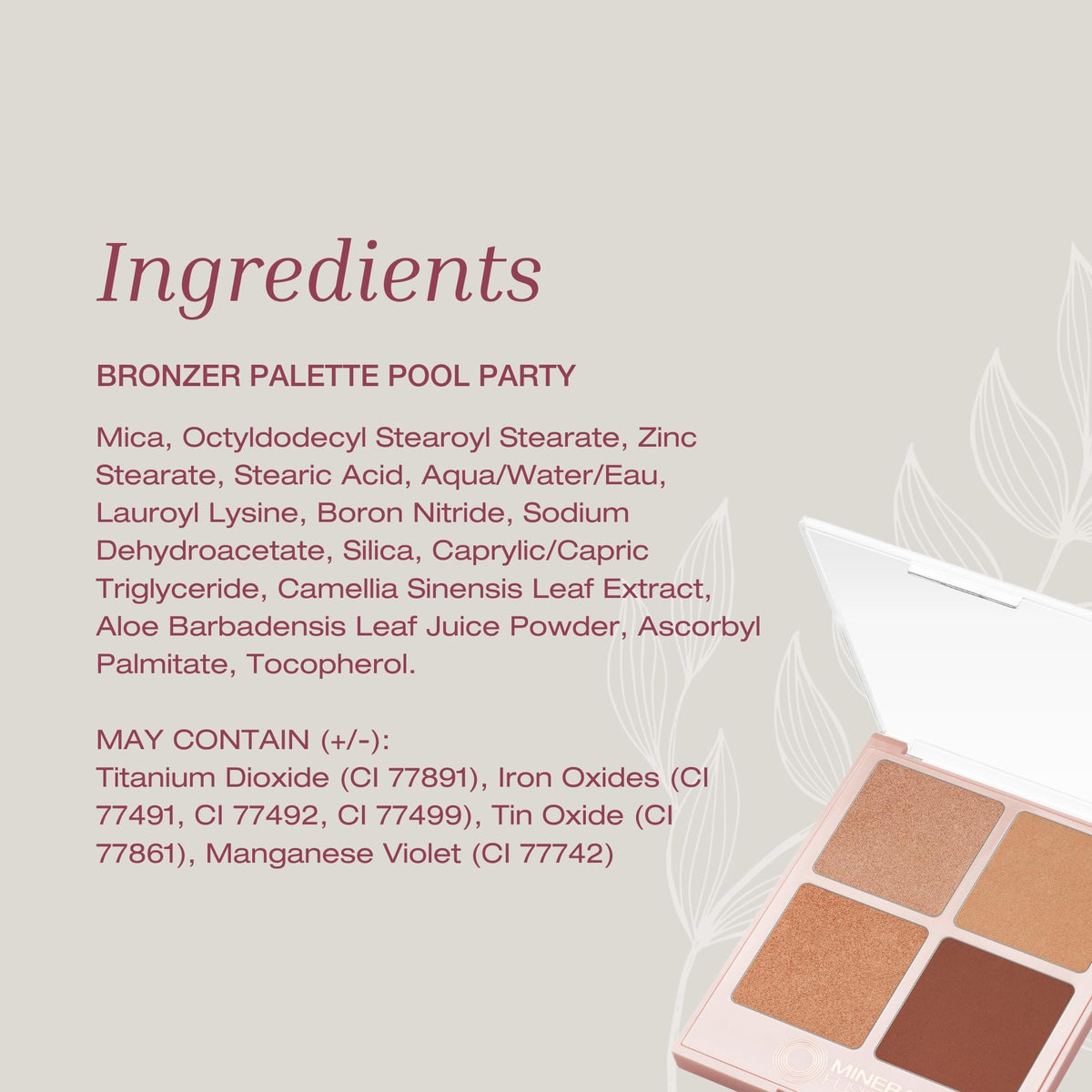Mineral Fusion Pool Party Bronzer final look with soft-to-bold options