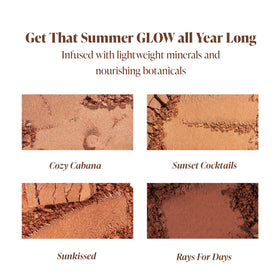 Mineral Fusion Pool Party Bronzer swatches showing buildable color tones