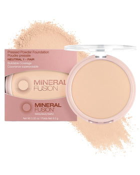 Mineral Fusion pressed powder foundation compact in Neutral 1 with natural matte finish.