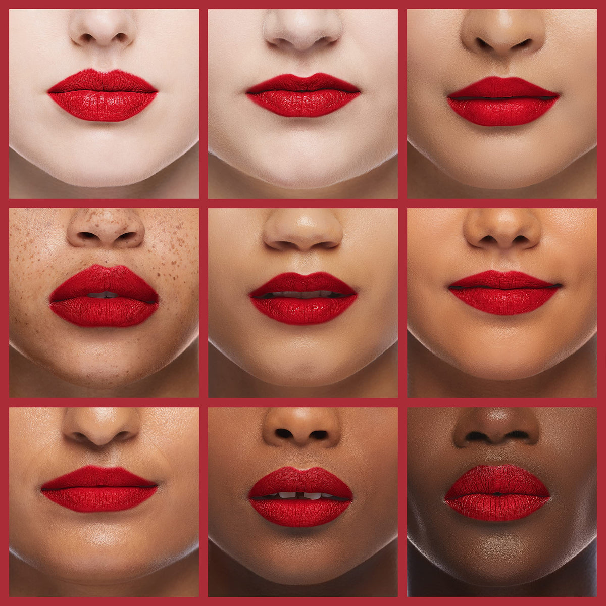 Mineral Fusion Ruby lipstick on lips demonstrates true color and conditioning.