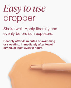 Serum applied on hand to demonstrate texture and blendability
