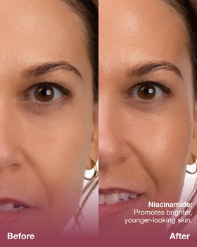 Swatch on skin reveals natural sheer coverage and radiant tone