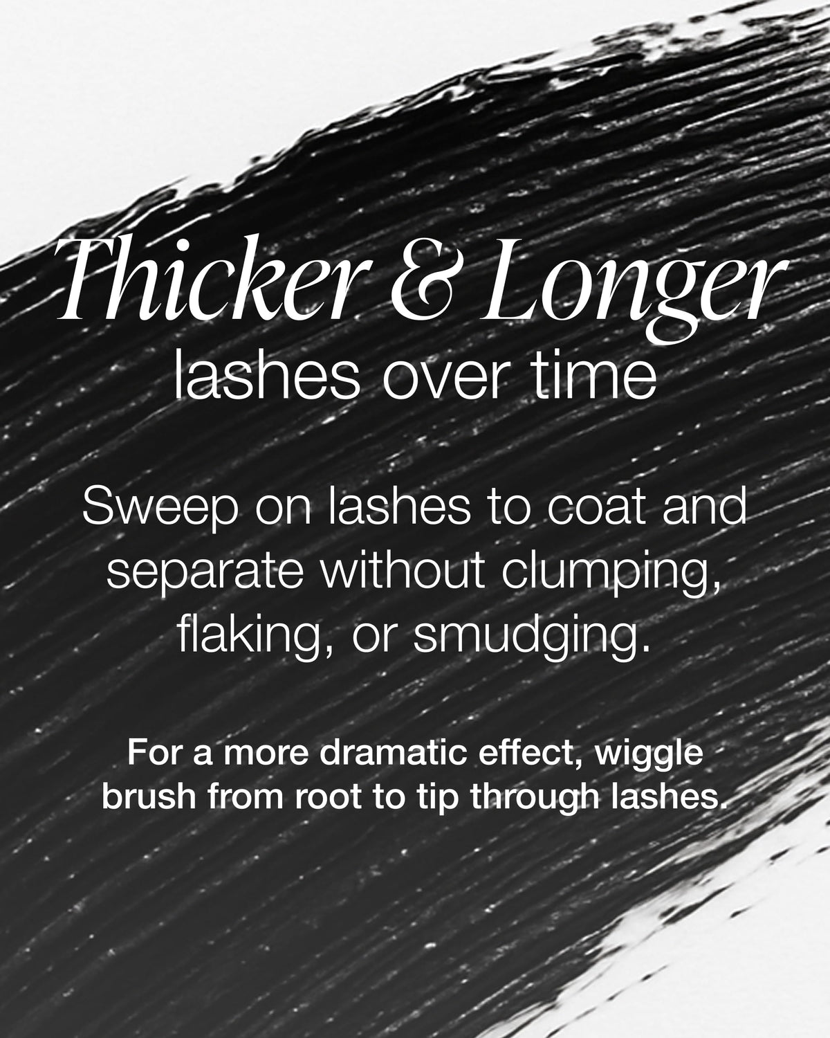 Lashes after Mineral Fusion So Ageless mascara with fanned-out volume
