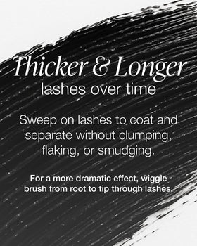 Lashes after Mineral Fusion So Ageless mascara with fanned-out volume