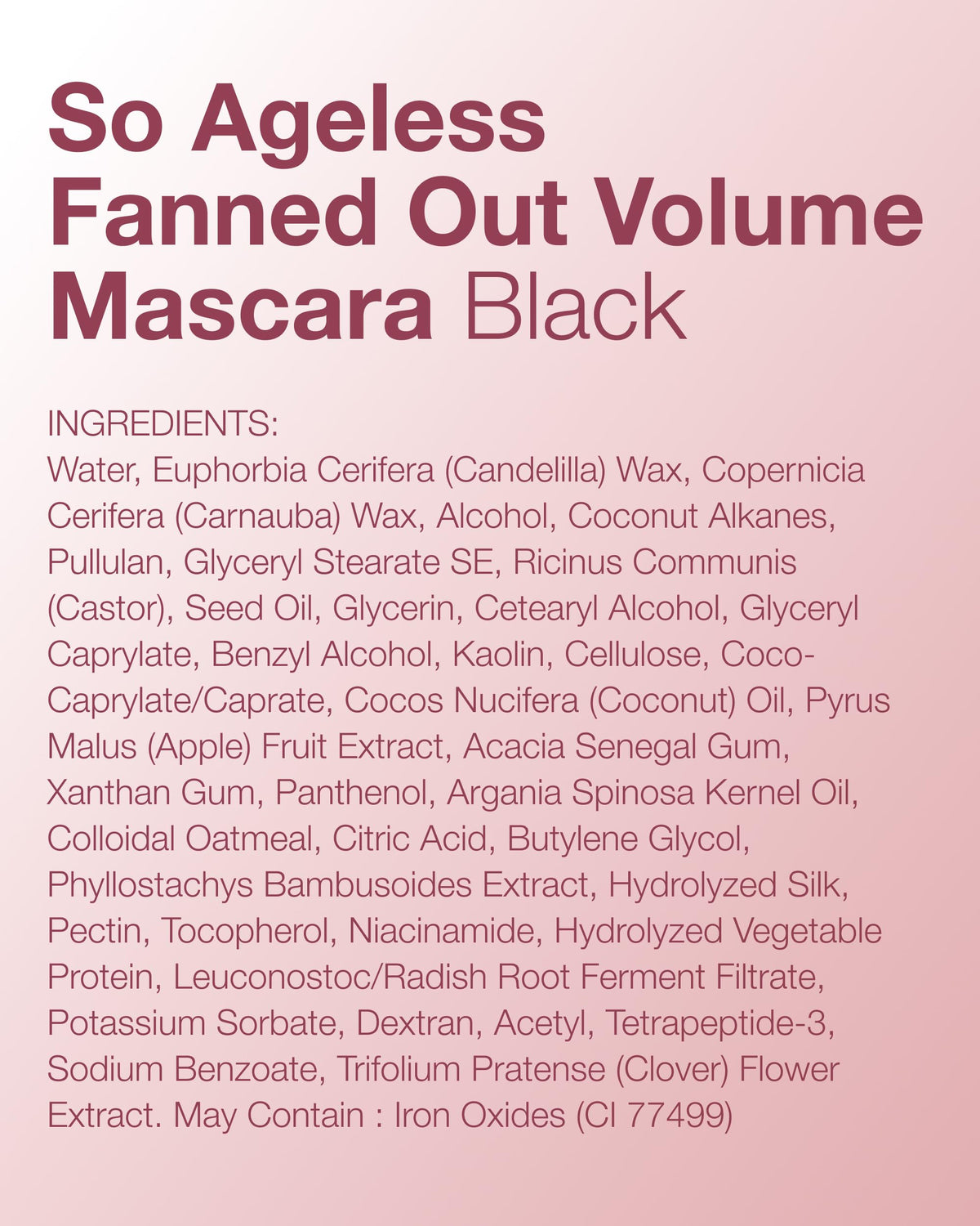 Swatch of Mineral Fusion So Ageless mascara shade on skin