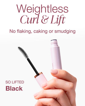 Wand application of Mineral Fusion So Lifted Mascara for precise lift and length