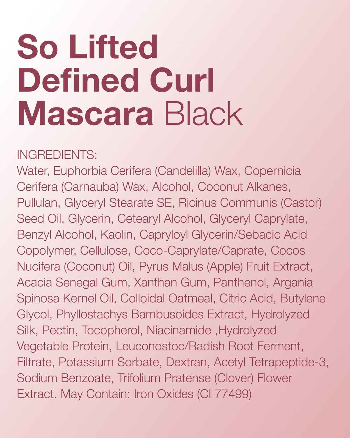 Daily wear with Mineral Fusion So Lifted Mascara for defined lashes