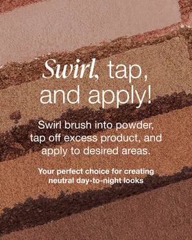 Mineral Fusion Soiree Eyeshadow Palette chocolate shade closeup, rich color for contour and definition