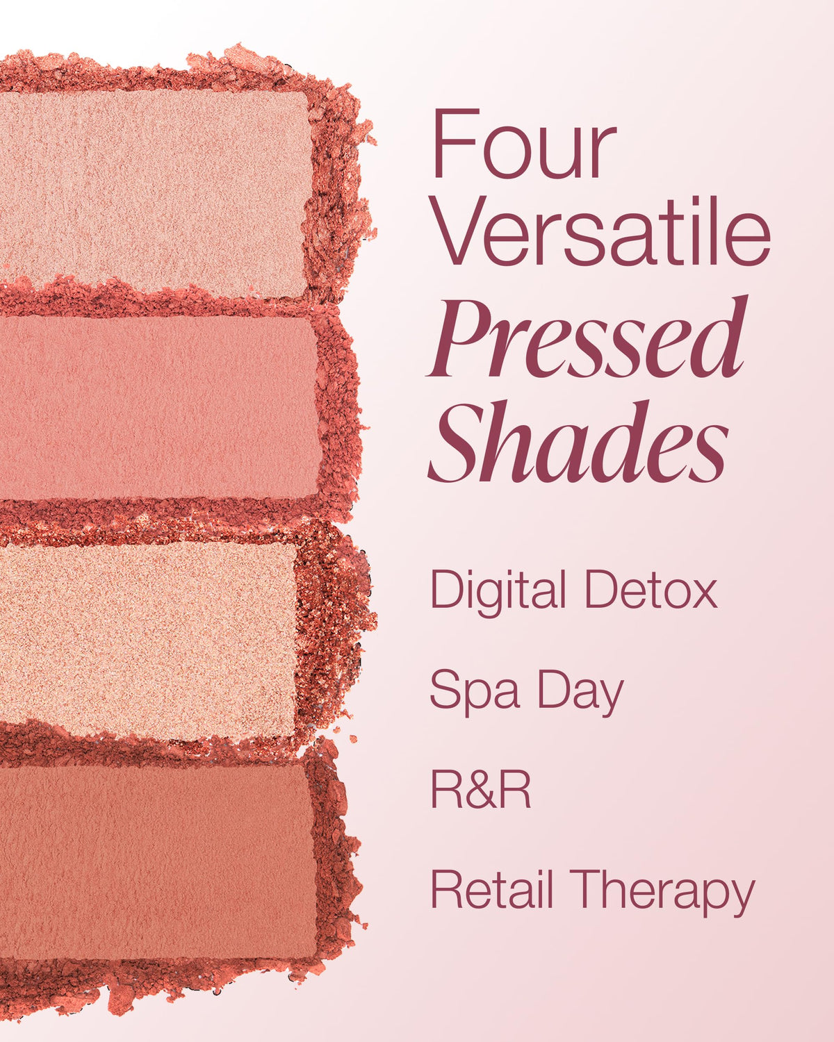 Mineral Fusion Summer Vacation palette showing buildable color layers.