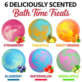 Bubble bath fizz creating bubbles and scent in the tub