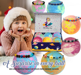 Festive packaging for Christmas gift-ready Mineral Me California bath bombs