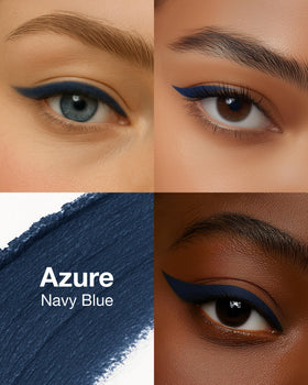 Mineral Fusion Eye Pencil Navy Azure close-up demonstrates seamless blending.
