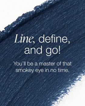 Mineral Fusion Eye Pencil Navy Azure tip indicates easy liner application.