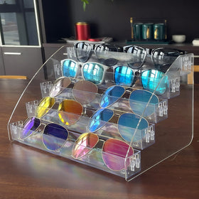 MineSign sunglasses organizer with clear shelves for maximum visibility and easy selection.