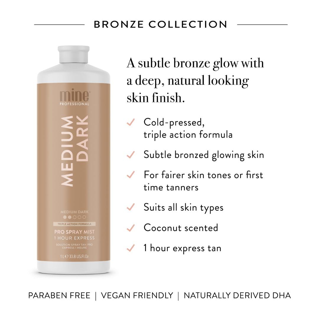 MINETAN BODY.SKIN application distance 8-15 cm enables precise spray and even finish.