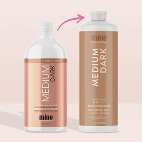 MINETAN BODY.SKIN salon pro hydration formula helps keep skin moisturized during wear.