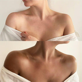 MINETAN face, hands and feet spray example for even coverage.