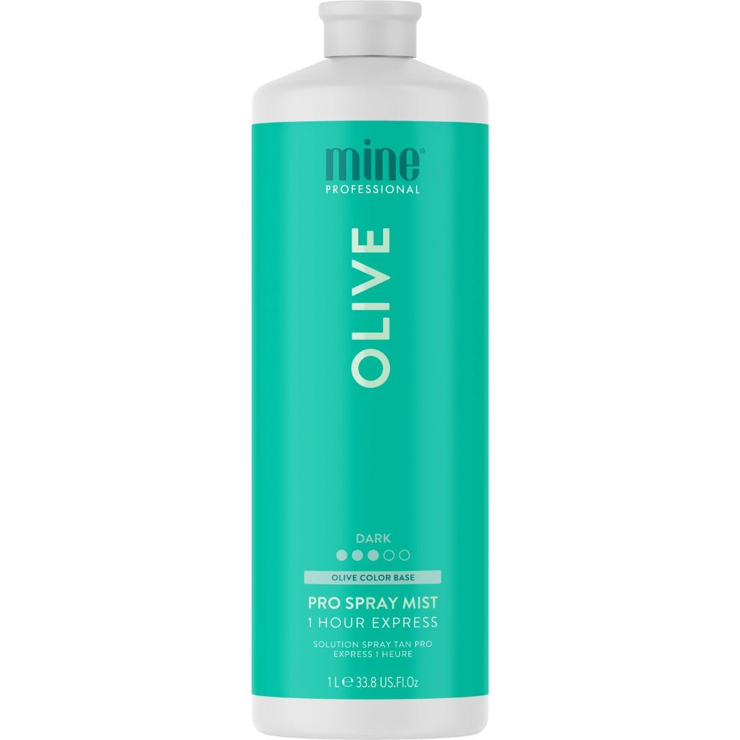 MINETAN Olive spray tan bottle showing premium olive bronze finish