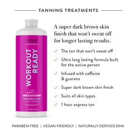 MineTan quad bronzing technology highlighted on packaging for faster color.