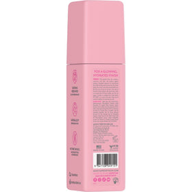 MINETAN Rose Face Tan Mist spray bottle demonstrating clear formula for daytime use