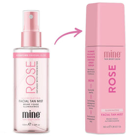 MINETAN Rose Face Tan Mist produced in USA with quality assurance