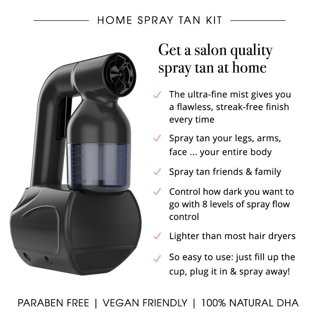 MINETAN Spray Tan Kit portable setup for easy at-home tanning