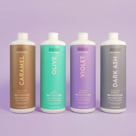MINETAN Violet application distance guide for even spray coverage.