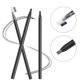 Mingran white brow pencils highlight pre-drawn areas for clean symmetry.