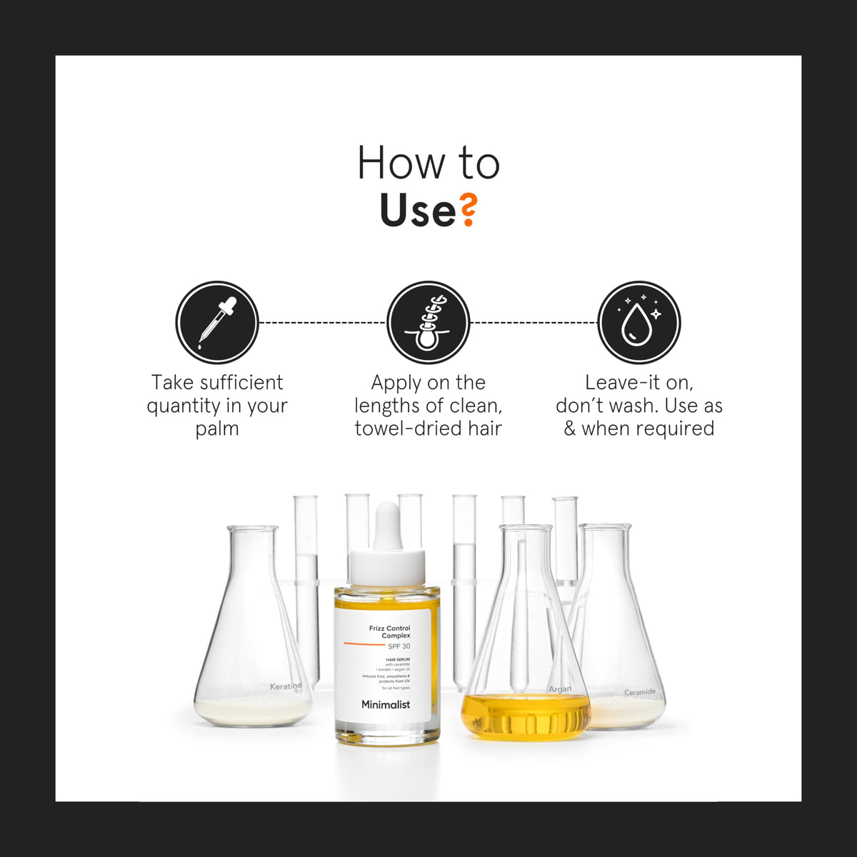 Close-up of ingredients highlighting keratin ceramide and argan oil for stronger strands