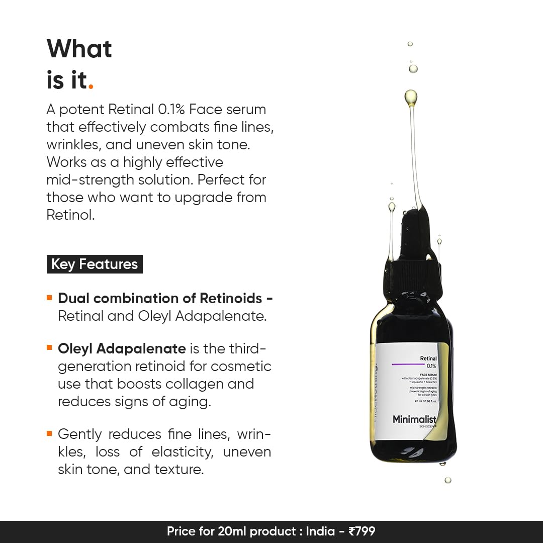 Minimalist Retinal serum pump in use for precise nightly application.