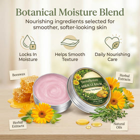 Minnah Derma Restore Balm applied to arms for gentle skin nourishment.