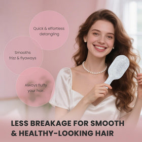 MInovel hair brush for wet or dry styling, versatile detangling.