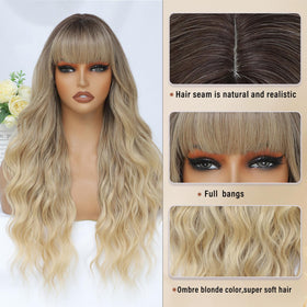 MINSEEYOO bangs add feminine contour and soft framing.