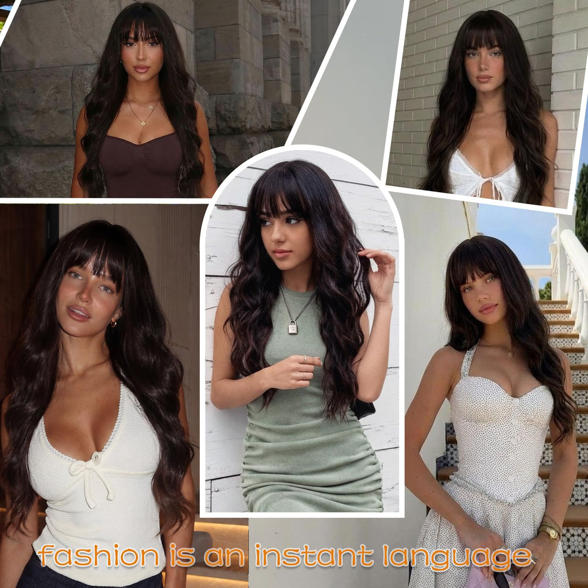 MINSEEYOO brown wig perfect for Halloween costumes or cosplay events.
