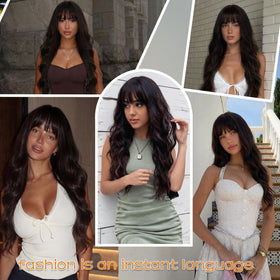 MINSEEYOO brown wig perfect for Halloween costumes or cosplay events.