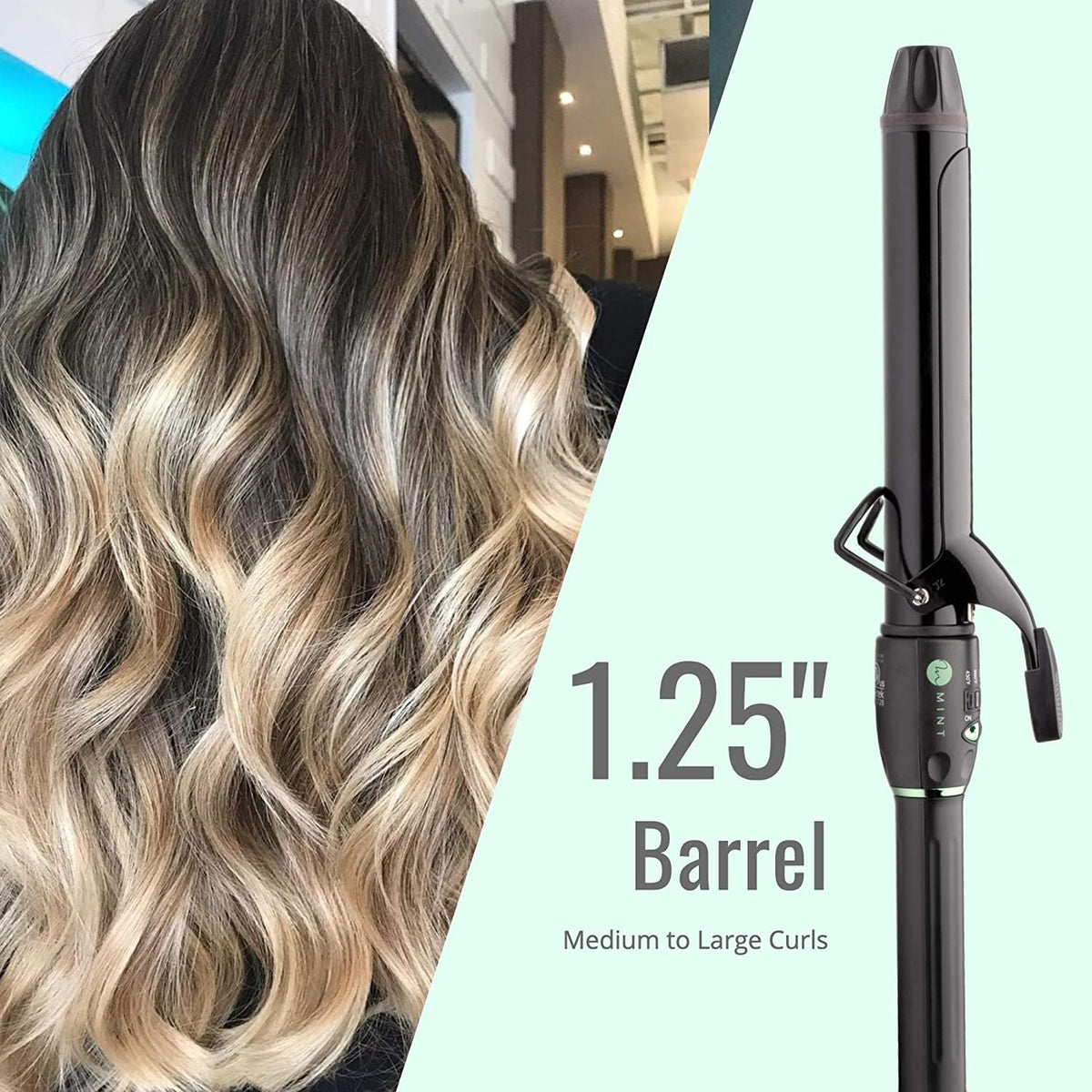 MINT temperature range 270-430°F for diverse hair types.