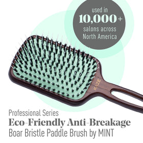 MINT hybrid bristle close-up shows gentle detangling action.