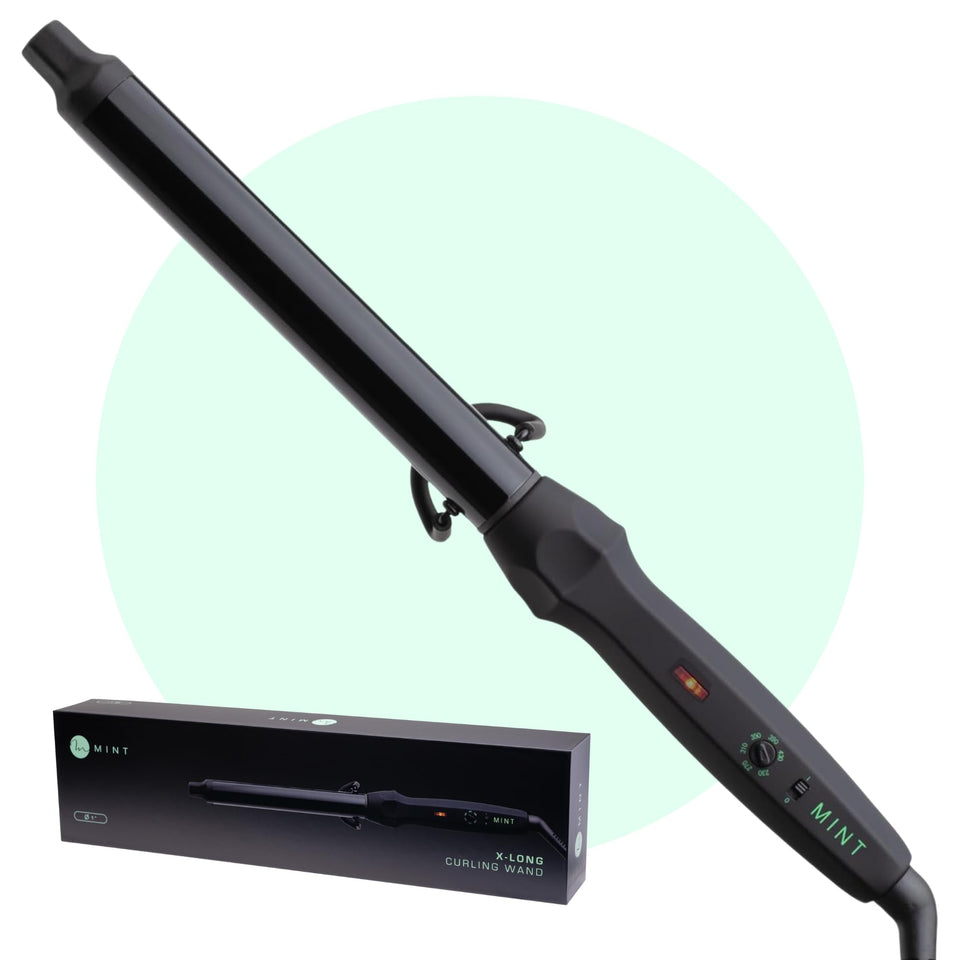 MINT professional clamp-free curling wand with 1-inch barrel for fast, salon-worthy curls