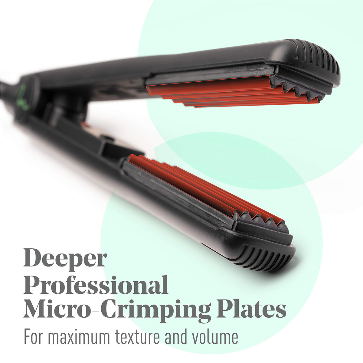 Mint 1-inch crimper is dual voltage for international travel convenience.