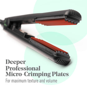 Mint 1-inch crimper is dual voltage for international travel convenience.