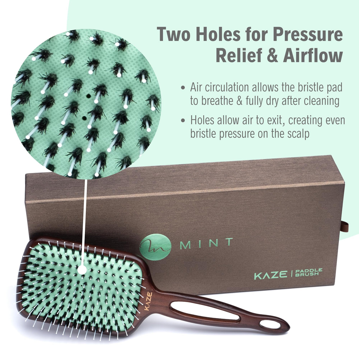 MINT removable washable bristle pad for easy cleaning.