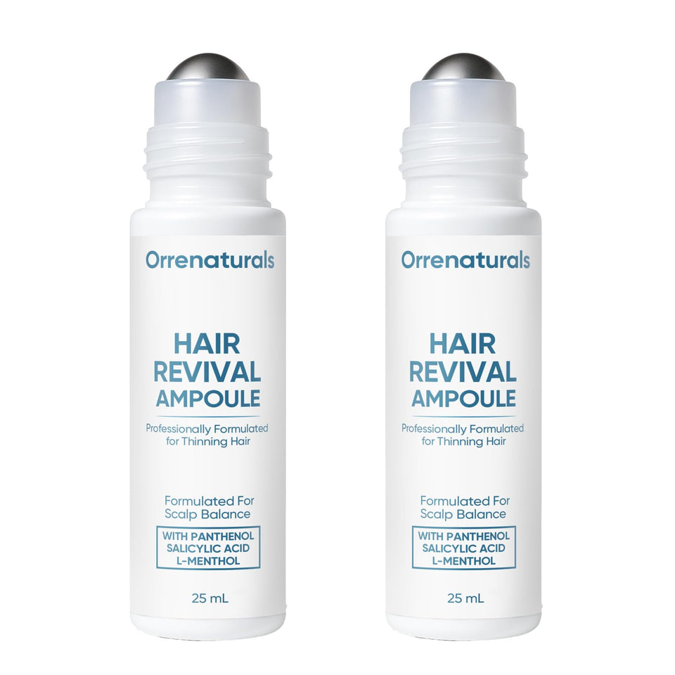 Minyang Orrenaturals hair revival ampoule bottle supports fuller-looking hair