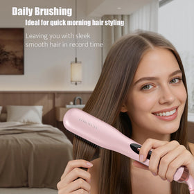 Miofen Steam Hair Straightener Brush compact travel case ready for packing