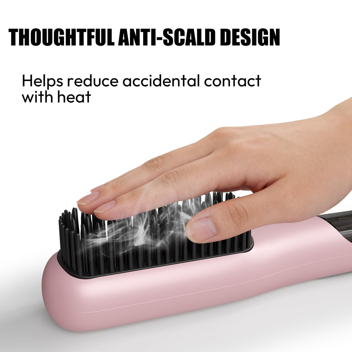 Miofen Steam Hair Straightener Brush quick heat in 30 seconds for fast styling